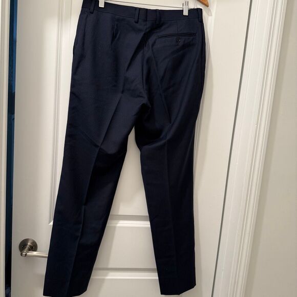 Charles Tyrwhitt Mens Suit 2 Piece US 38R pants 34 x 32L Navy Striped 100% wool - Picture 4 of 14